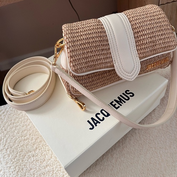 Jacquemus le petit bambimou ivory/natural raffia bag. - Picture 4 of 8